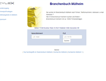 Tablet Screenshot of cylex-branchenbuch-muelheim.de